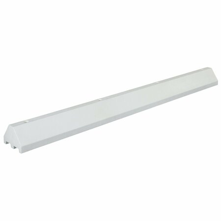 VESTIL Truck Stop Recycled Plastic, White, 96" CS-TB96-W